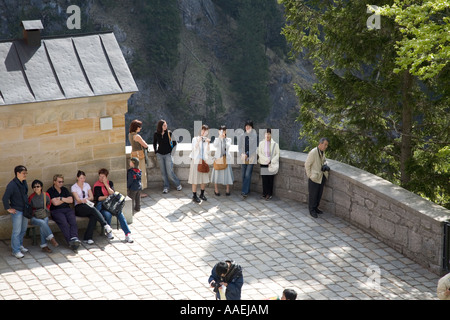 Schloss Castello di Neuschwanstein, Cortile, Germania Foto Stock