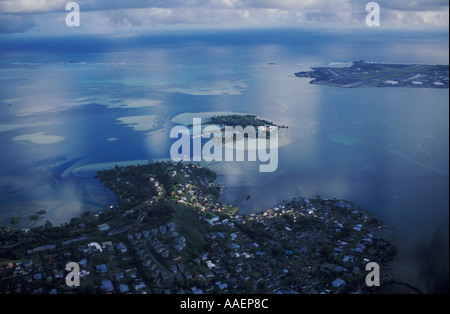 Moku di noce di cocco o Lo e Isola Kaneohe Bay Oahu Hawaii Foto Stock