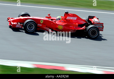 Felipe Massa alla guida della Ferrari nel 2007 la Formula Uno Gran Premio di Spagna al Montmelò di Barcellona, Spagna Foto Stock