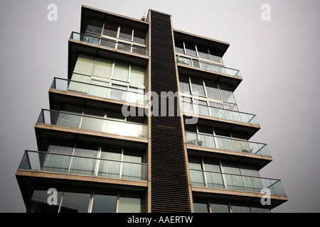 Appartamenti moderni, legname Wharf, Worsley Street, Castlefield, Mancheste, REGNO UNITO Foto Stock