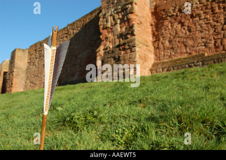 Freccia medievale da muro di castello Foto Stock