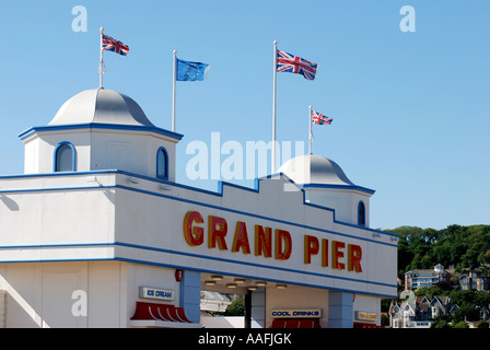 Grand Pier, Weston super Mare, Somerset, Inghilterra, Regno Unito Foto Stock