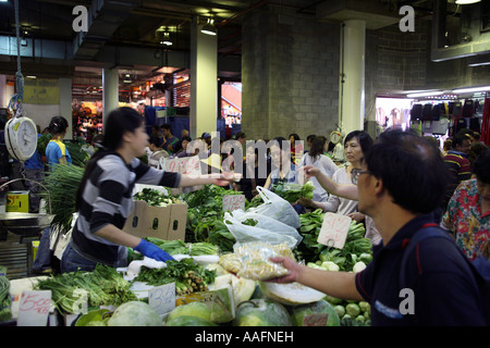 Verdure in vendita a Flemington mercato in Sydney Australia Foto Stock
