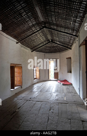 Guest house interno dell'imperatore Menelik s vecchio palazzo di Entoto colline sopra ad Addis Abeba in Etiopia in Africa Foto Stock