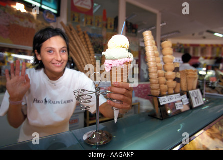 Gelateria Gelateria Sirmione Lago di Garda Lombardia Italia Foto Stock