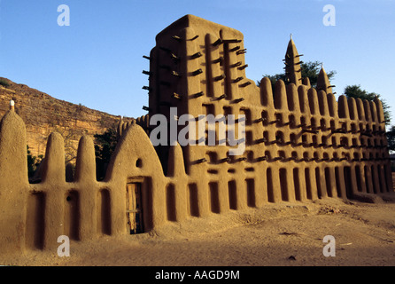 La moschea di fango - Kani Kombolé, Pays Dogon del Mali Foto Stock