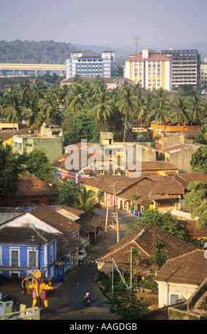 Sulla città di Panjim Visualizza Goa in India Foto Stock