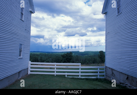 Una scena a Sabbathday Lake Shaker Village di New Gloucester Maine Foto Stock