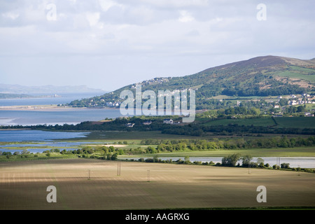 L'Irlanda County Donegal Penisola di Inishowen Fahan vista in elevazione da Grianan di Aileach Foto Stock