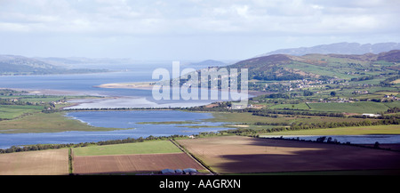L'Irlanda County Donegal Penisola di Inishowen e isola di pollice alzato da Grianan di Aileach Foto Stock