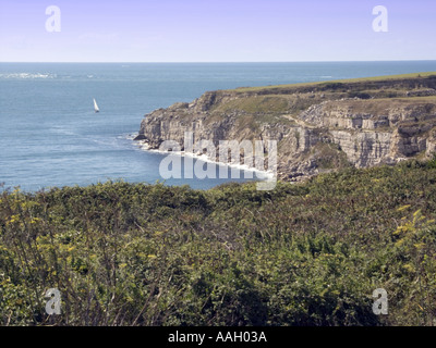 Viewpoint a Cheyne Weare, Dorset, Inghilterra Foto Stock