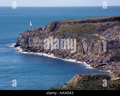 Punto di vista a Cheyne Weare Dorset Foto Stock