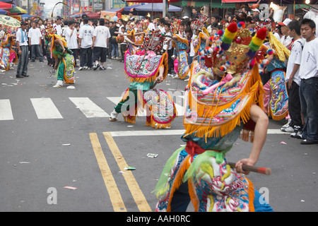 Ragazzi Vestito come guerrieri a Matsu Festival Foto Stock