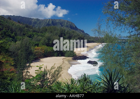 Spiaggia Lumahai la posizione del Bali Hai scene del film South Pacific Isola di Kauai Hawaii Foto Stock