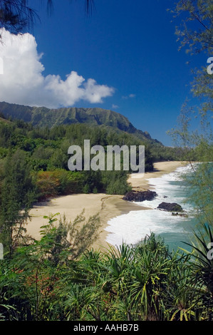 Spiaggia Lumahai la posizione del Bali Hai scene del film South Pacific Isola di Kauai Hawaii Foto Stock