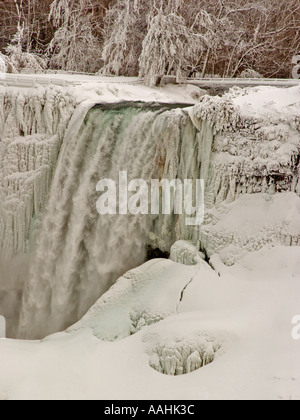 Americano delle Cascate del Niagara Falls, New York in inverno Foto Stock