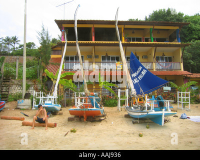 Vita di spiaggia su Praia do Ponta Negra beach in Natal Brasile Foto Stock