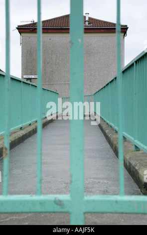 Alloggiamento a schiera nel Bogside station wagon, Londonderry, nella contea di Derry, Irlanda del Nord. Foto Stock