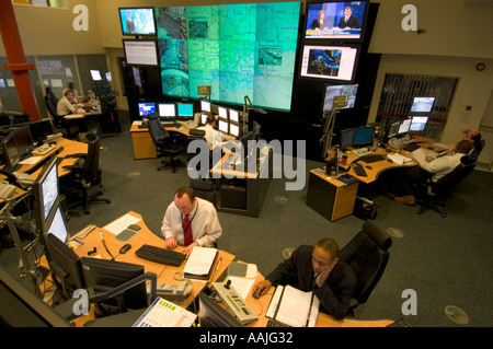 Interno del traffico di Londra Centro di Controllo Victoria London s la congestione del traffico è controllato da questa camera London REGNO UNITO Foto Stock