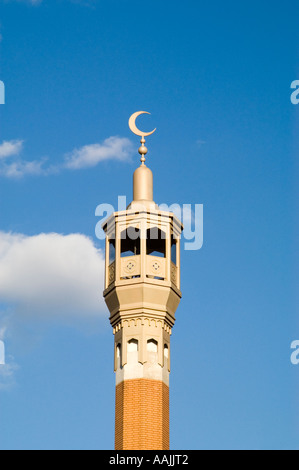Minareto della East London moschea, Londra Inghilterra REGNO UNITO Foto Stock