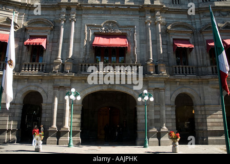 Town Hall Square di Puebla, Messico Foto Stock