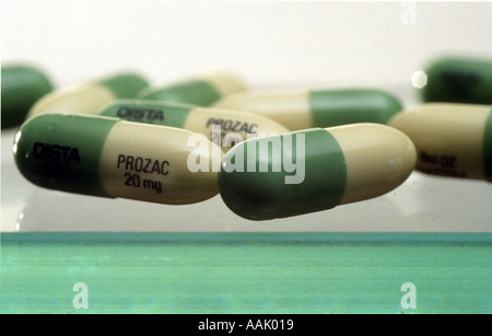 Il Prozac capsule. Foto Stock