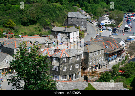 Boscastle inondazioni regime di miglioramento fiume valenza opere Cornwall Inghilterra uk gb Foto Stock