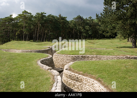 Prima Guerra Mondiale trincee a Vimy ridge Nord della Francia Foto Stock