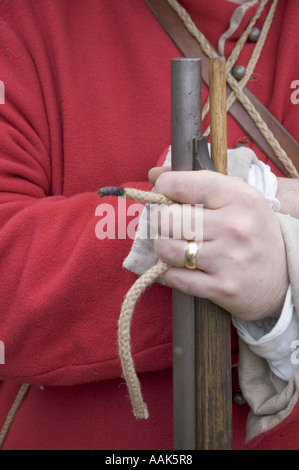 Foto di guerra civile inglese rievocazione a Newark Castle, Nottingham. Foto Stock