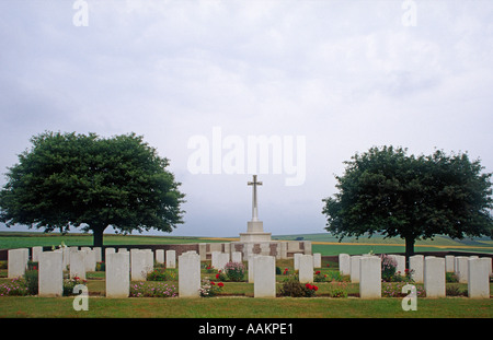 Il punto 110 Vecchio Cimitero Militare Fricourt Somme Francia Foto Stock