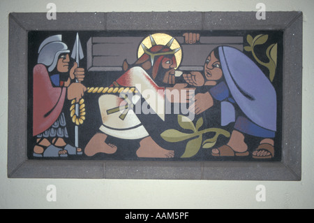 Murale - Cattedrale di Salisbury Harare Zimbabwe Africa progettato dall architetto britannico Sir Herbert Baker Foto Stock