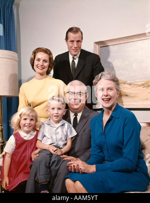 Retrò ritratto di famiglia Foto Stock