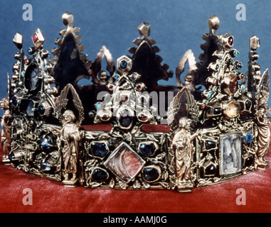 Corona reliquiario di San Luigi nel LOUVRE Parigi Francia Foto Stock