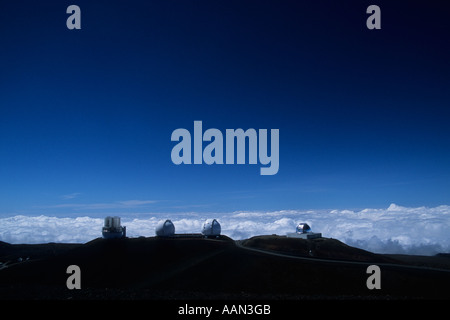 Di osservatori a th vetta del Mauna Kea 13 796 piedi Big Island delle Hawaii LA002549 Foto Stock