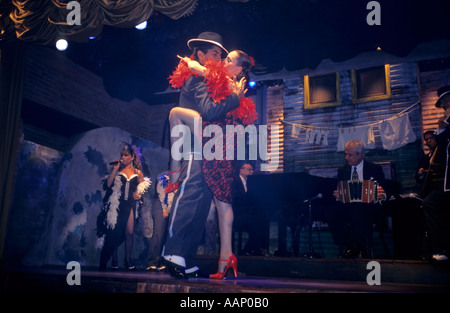 Ballo del Tango, spettacolo al ristorante, Buenos Aires, Argentina Foto Stock