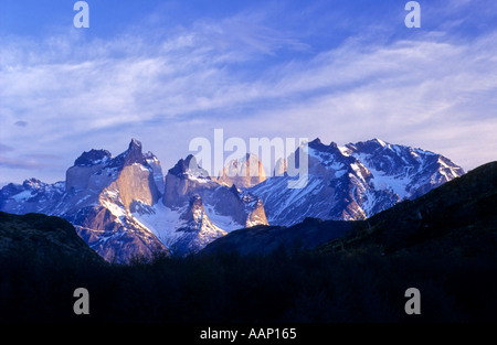 Cuernos del Paine, Parco Nazionale Torres del Paine, Patagonia, Cile Foto Stock