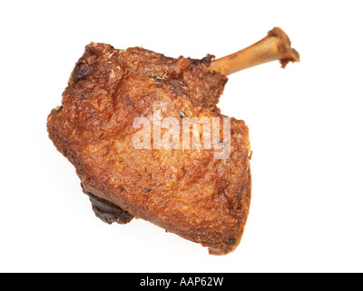 Fritti di mezzo croccante anatra cinese pasti da asporto isolata contro uno sfondo bianco con nessun popolo e un tracciato di ritaglio Foto Stock