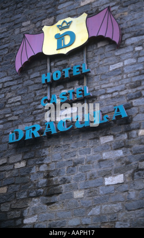 Hotel Castello di Dracula nella valle Birgau dove Jonathon Harker impostare Bram Stoker Transilvania Romania Foto Stock
