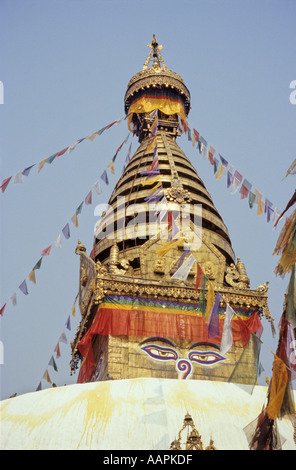 Swayambhunath Stupa, Kathmandu, Nepal Foto Stock