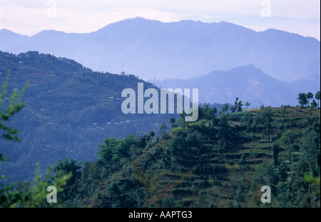 New Scenic 5 posti di colline nella valle di Kathmandu in Nepal Foto Stock