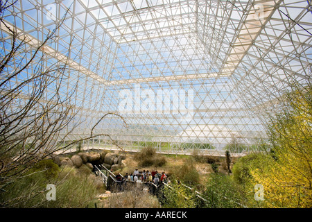 Visitatori alla biosfera II Oracle Arizona Foto Stock