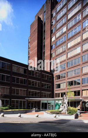 Il tessuto di Manchester da Chiara più grande nella parte anteriore di Alberton House, Manchester REGNO UNITO Foto Stock