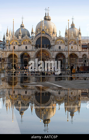 Venezia Italia allagamenti in Piazza San Marco (Piazza San Marco) Foto Stock