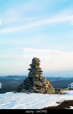 Una montagna pietra di costruzione fatta da uomo Foto Stock