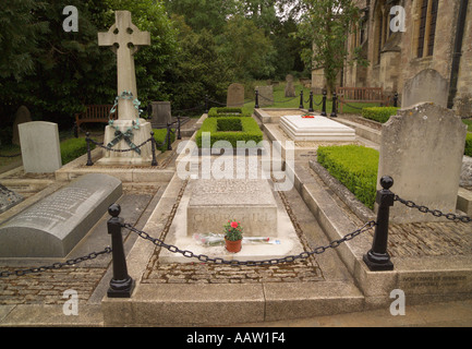 Tomba di Sir Winston Churchill St Martins Chiesa Bladon Inghilterra Foto Stock