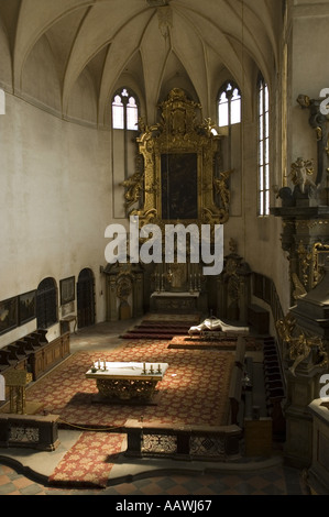 Salone di Vladislav del Vecchio Palazzo Reale Castello di Praga Foto Stock