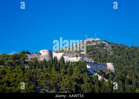 Spanjola fortezza della città di Hvar, isola Hvar, Dalmazia, Croazia Foto Stock