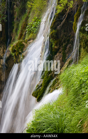 Cascata, parco nazionale Plitvicer laghi, Lika-Senj Affitto, Croazia Foto Stock