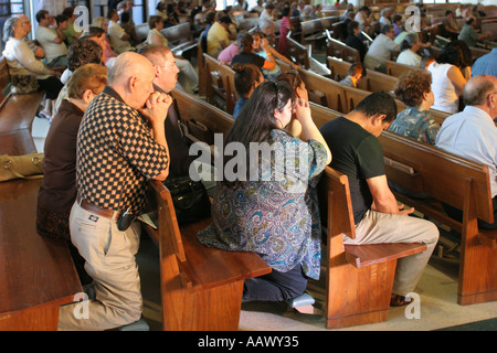 Miami Florida,Hialeah,Immacolata Concezione Chiesa cattolica,religione,credenza,fede,culto,Casa di Dio,ispanica Latino latino immigrato emigrano etnico Foto Stock