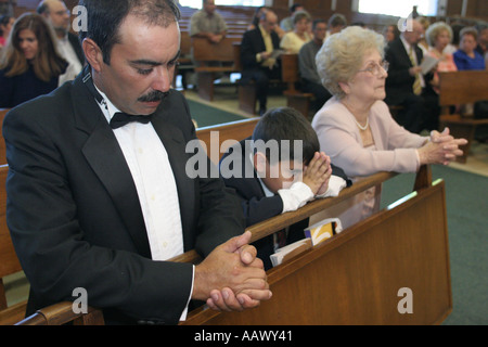 Miami Florida,Hialeah,Immacolata Concezione Chiesa cattolica,religione,credenza,fede,culto,Casa di Dio,ispanica Latino latino immigrato emigrano etnico Foto Stock